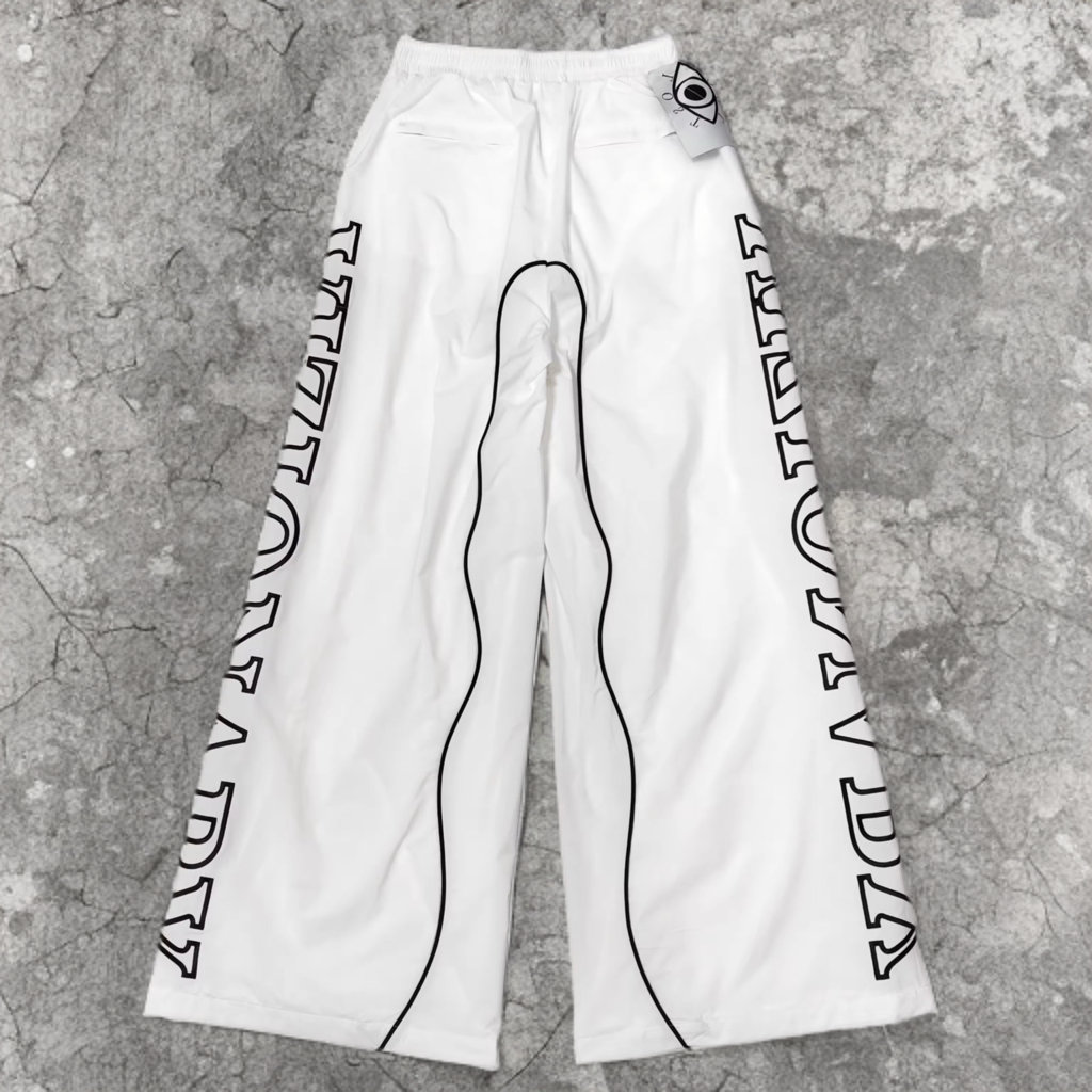 WHITE "VIZIONARY" NYLON SWEATS