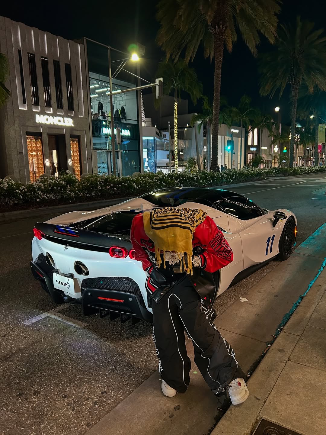 BLACK "VIZIONARY" NYLON SWEATS